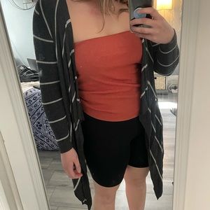 Striped handkerchief-style cardigan